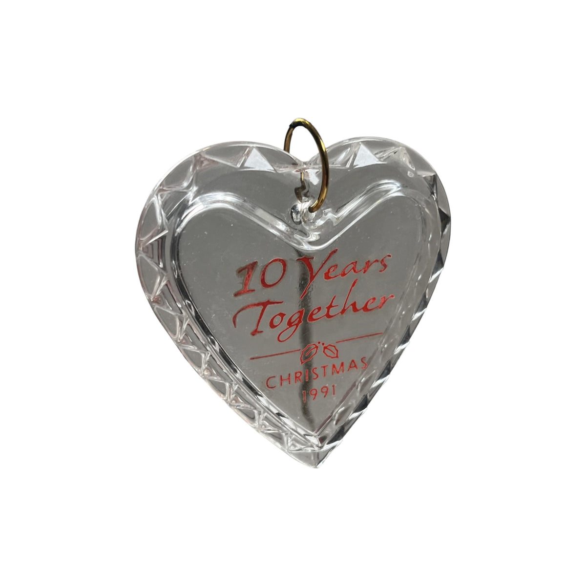 1990 Ten Years Together (Anniversary) Hallmark Ornament QX492-9 Image1