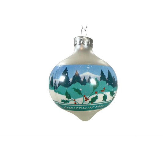 1990 Ten Years Together (Glass Ball) Hallmark Ornament QX215-3 Image1