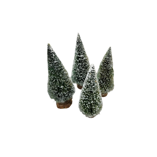 1990 Village Frosted Topiary Trees Set of 4 – Department 56 Village Accessories 1205911 Image1