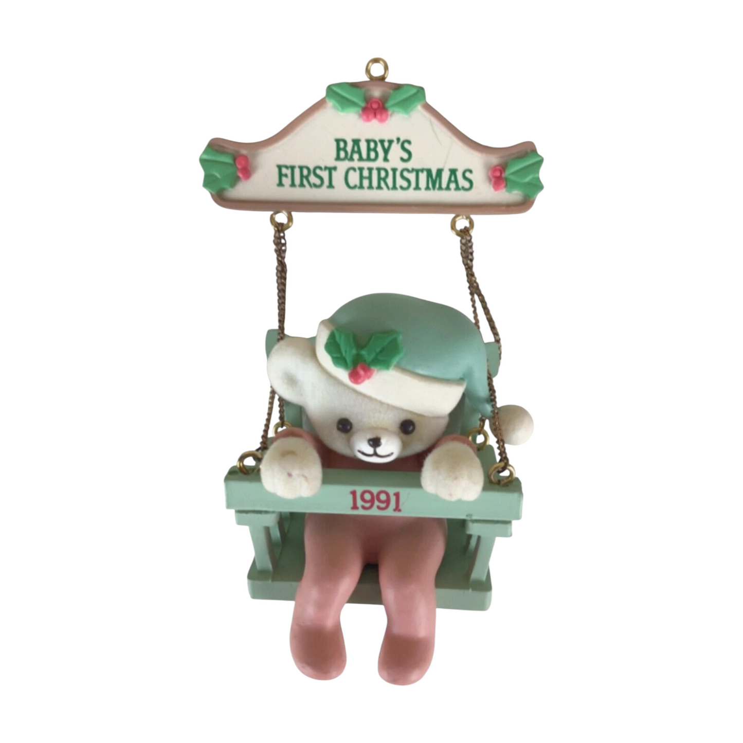 1991 Baby's First Chrstmas - Eight Issue in the "Baby Bear Swing" dated Series (Baby)
