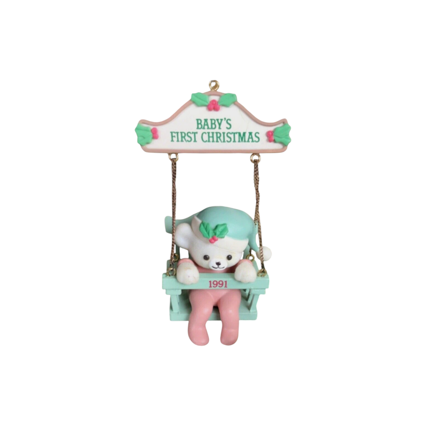 1991 Baby's First Chrstmas - Eight Issue in the "Baby Bear Swing" dated Series (Baby)