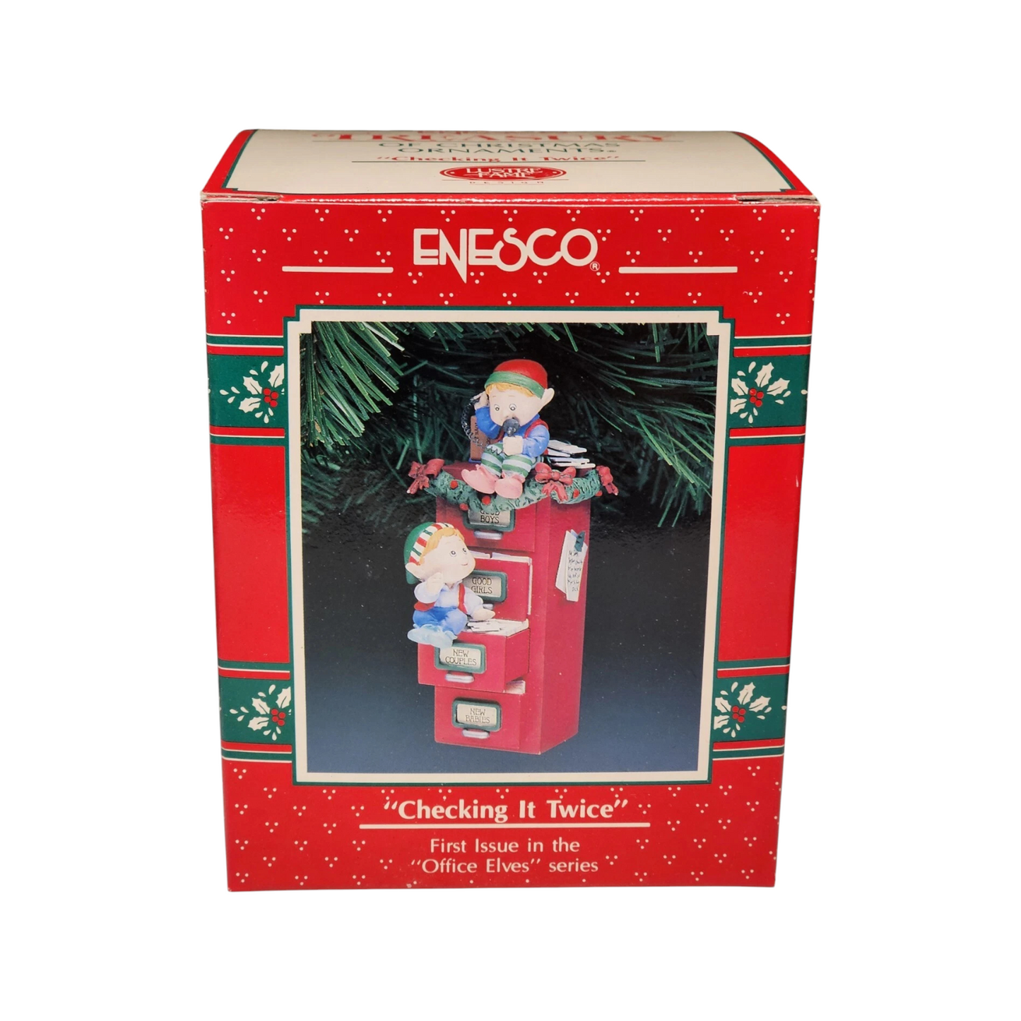 1991 Checking It Twice - First Issue in the Office Elves Series Enesco Ornament (Elf) 583936