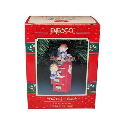 1991 Checking It Twice - First Issue in the Office Elves Series Enesco Ornament (Elf) 583936