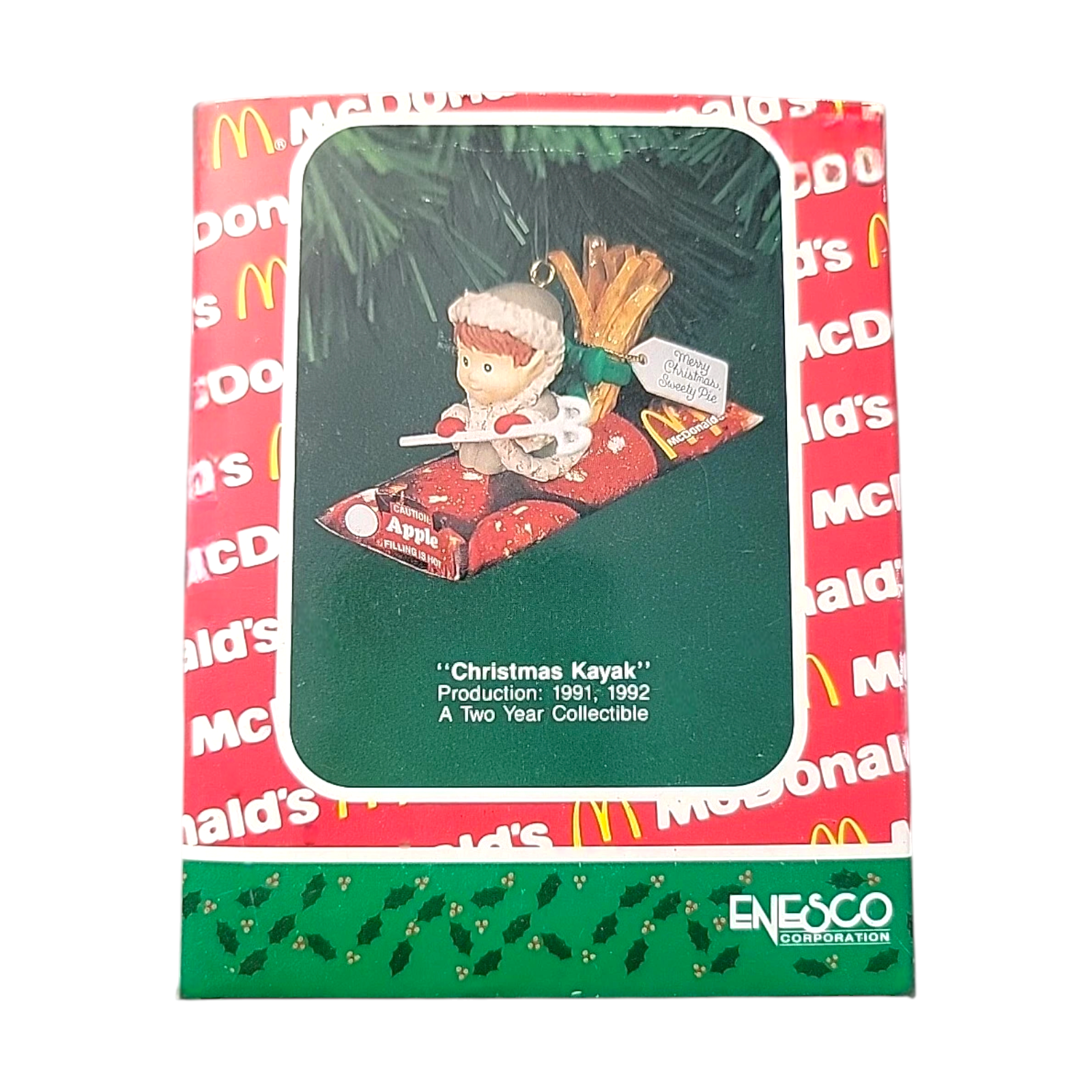 1991 Christmas Kayak Enesco Ornament (Treasury of Christmas) 583723