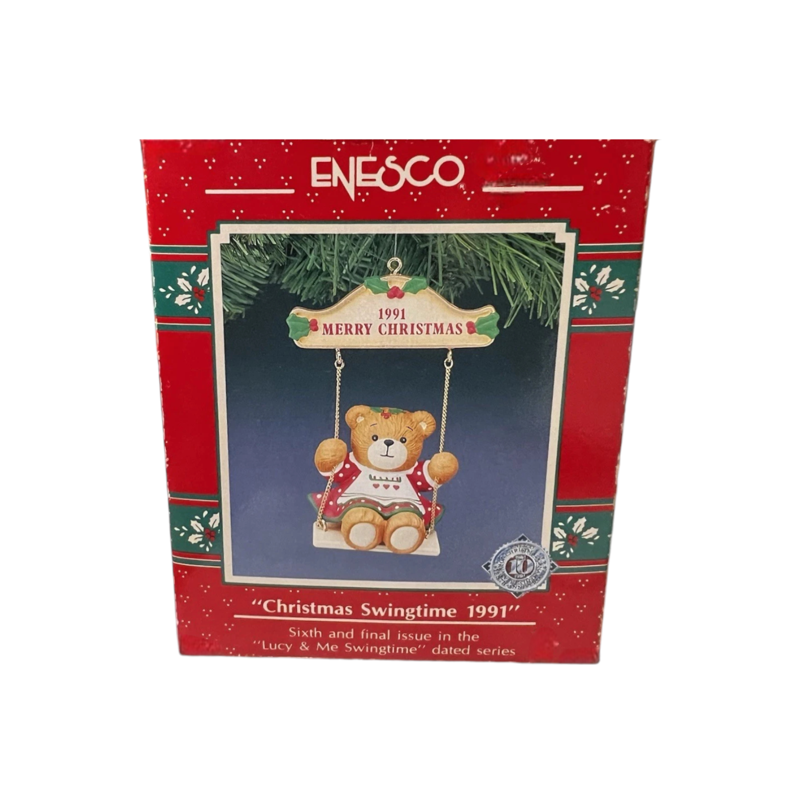 1991 Christmas Swingtime - Lucy & Me Enesco Ornament (Teddy Bear) 576166