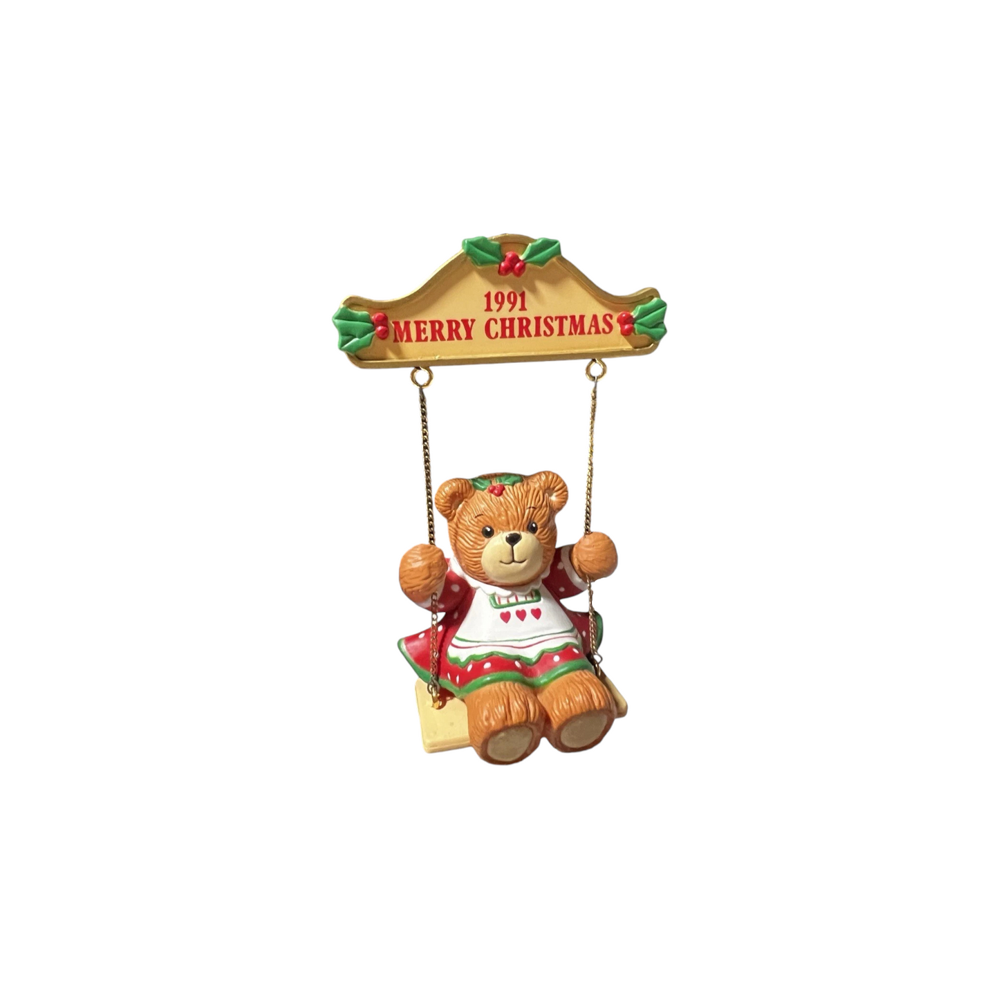 1991 Christmas Swingtime - Lucy & Me Enesco Ornament (Teddy Bear) 576166