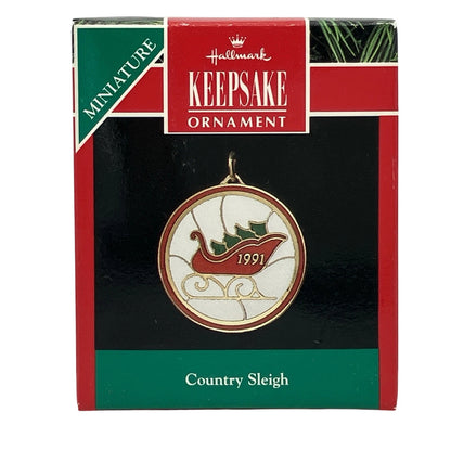 1991 Country Sleigh Hallmark Ornament (Ready For Sledding) QXM5999
