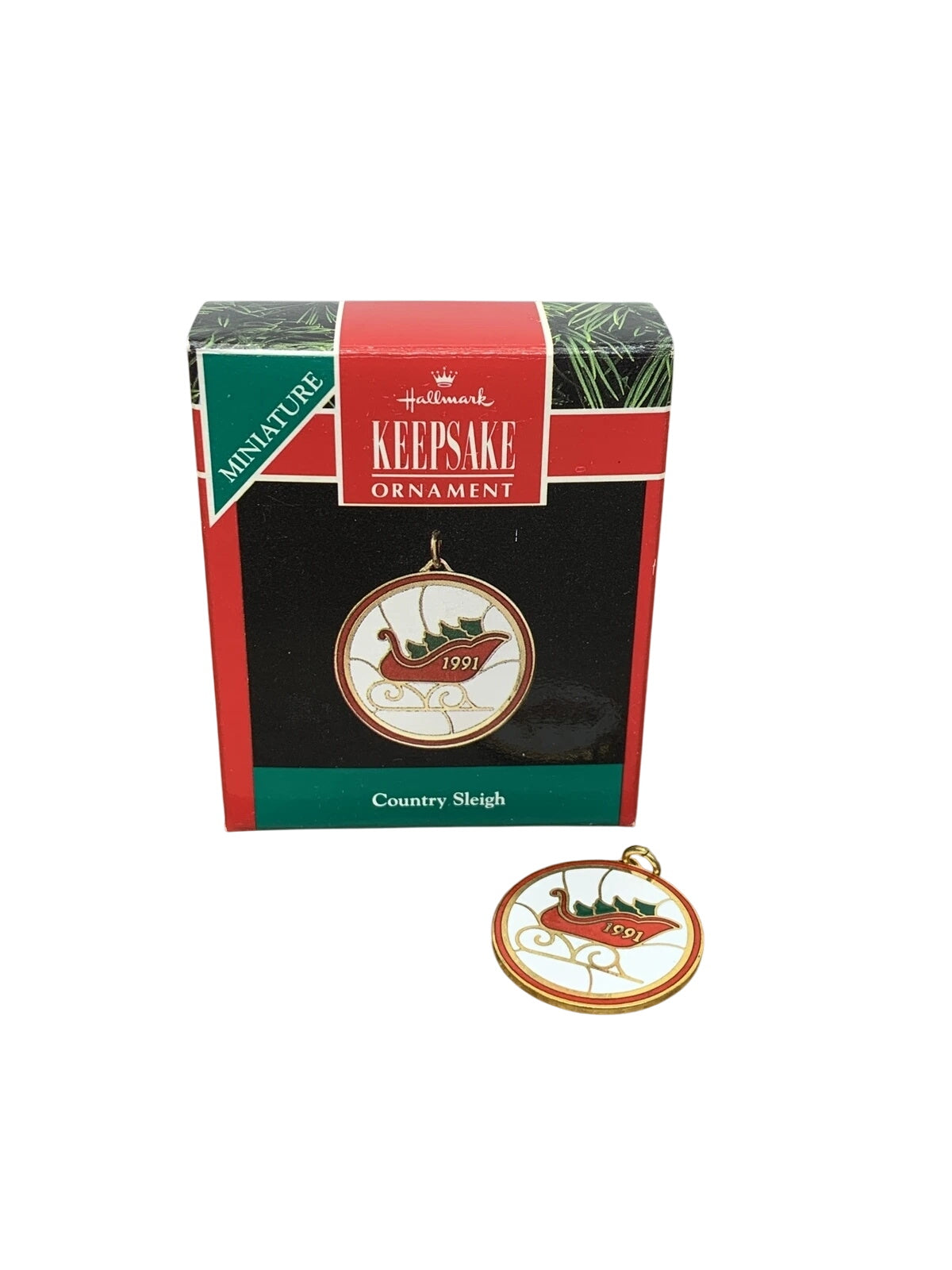 1991 Country Sleigh Hallmark Ornament (Ready For Sledding) QXM5999