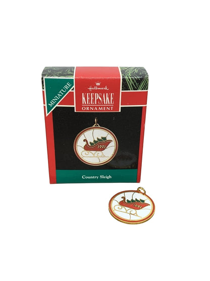 1991 Country Sleigh Hallmark Ornament (Ready For Sledding) QXM5999
