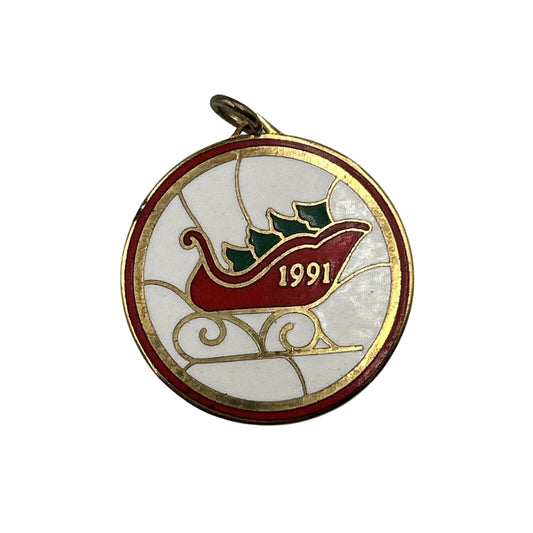 1991 Country Sleigh Hallmark Ornament (Ready For Sledding) QXM5999