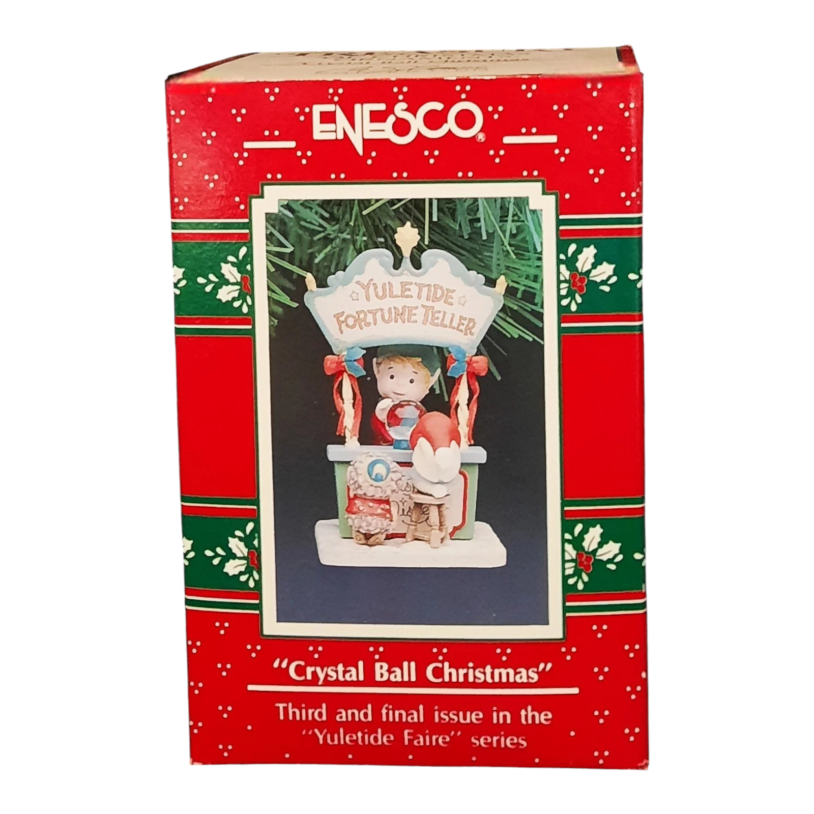 1991 Crystal Ball Christmas Enesco Ornament (Yuletide Faire) 575666