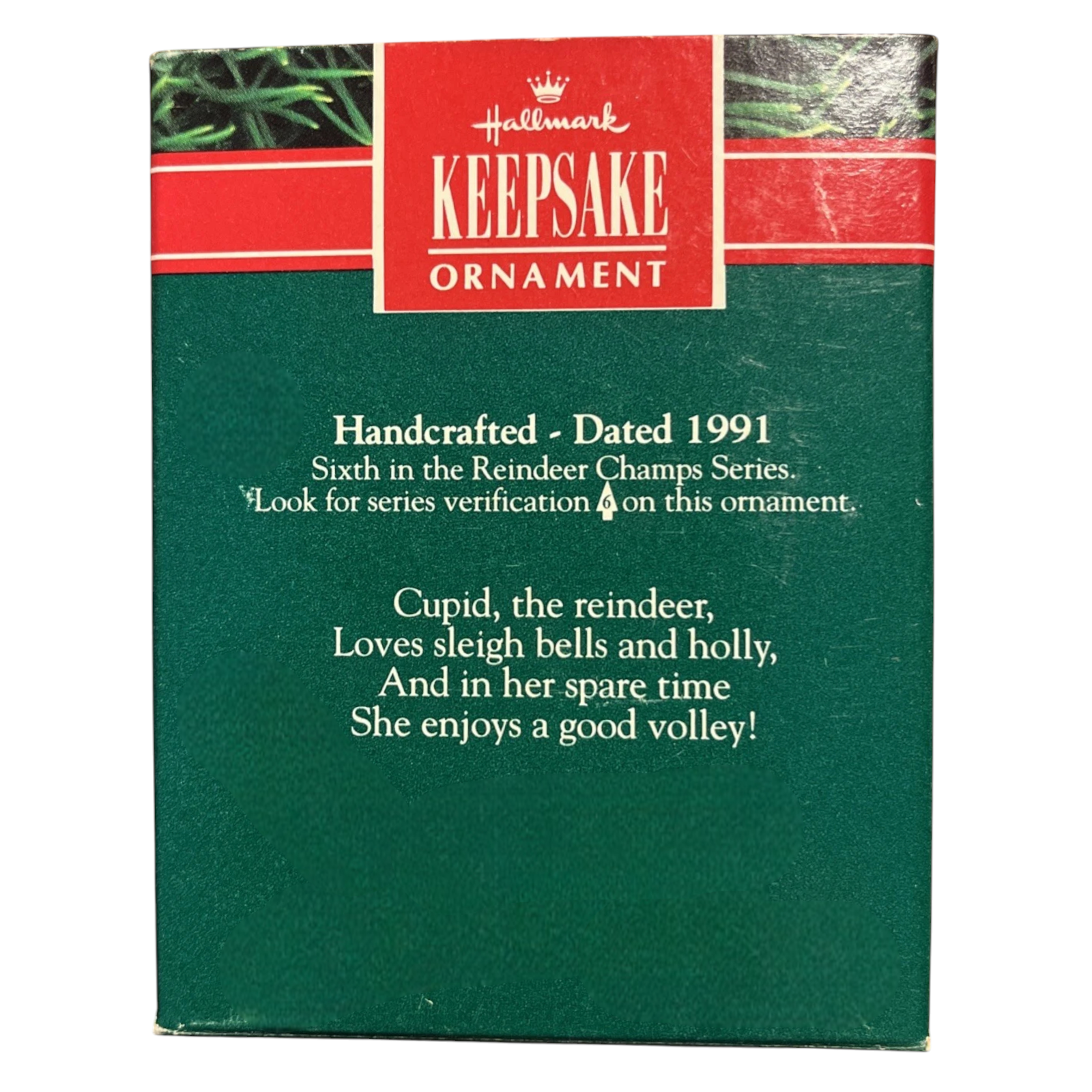 1991 Cupid Hallmark Ornament (Reindeer Champs) QX4347