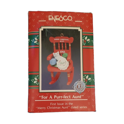 1991 For A Purr-fect Aunt - First Issue in the Merry Chrstmas Aunt Dated Series (Kitten)