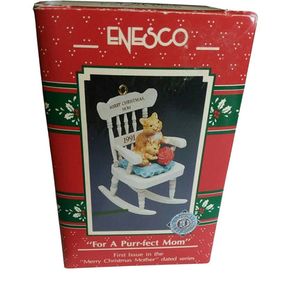 1991 "For A Purr-fect Mom" First Issue in the "Merry Christmas Mother" (Kitten)