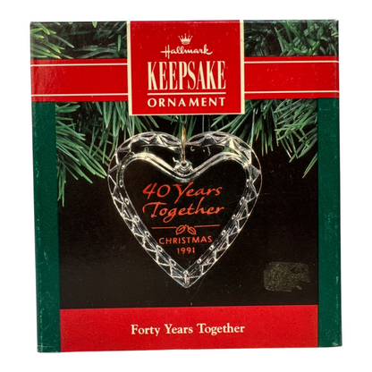 1991 Forty Years Together Hallmark Ornament (Heart) QX4939