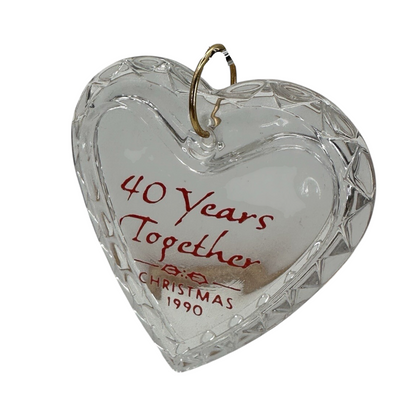 1991 Forty Years Together Hallmark Ornament (Heart) QX4939