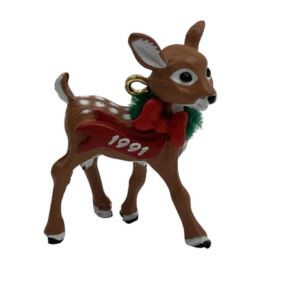 1991 Friendly Fawn Hallmark Ornament (Reindeer) QXM5947