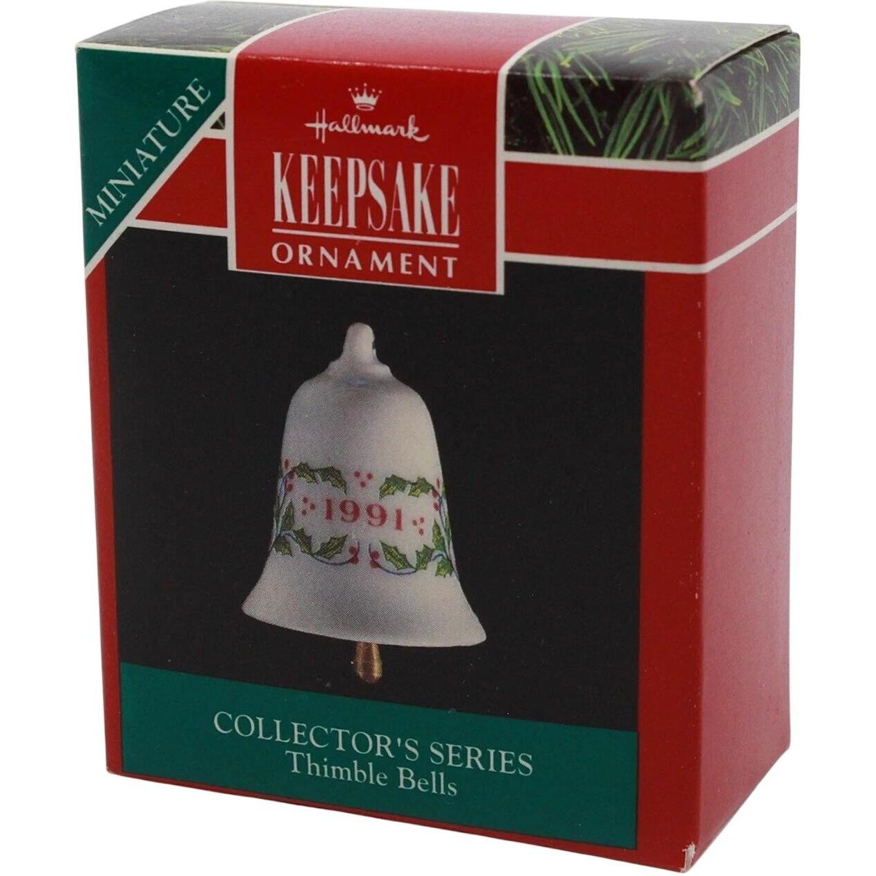 1991 Holly Enclosure Hallmark Ornament (Thimble Bells) QXM5659