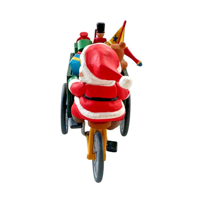 1991 Peddle Pushin' Santa - Third Issue in the "Travelin' Santa" Series (Santa Claus)