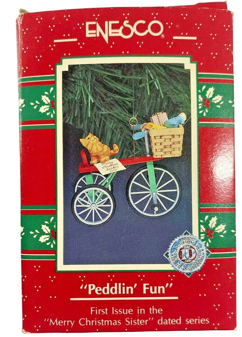 1991 Peddlin' Fun - First Issue in the Merry Christmas Sister Dated Series (Kitten)