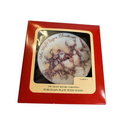 1991 Porcelain Plate With Stand (The Night Before Christmas)