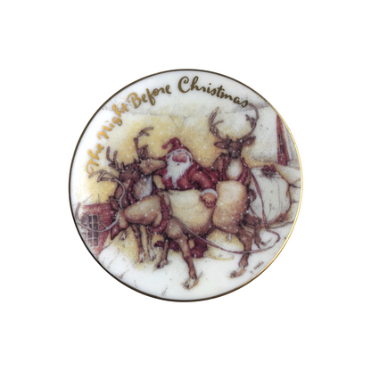 1991 Porcelain Plate With Stand (The Night Before Christmas)
