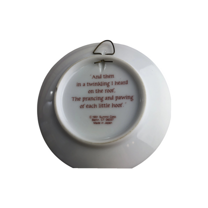 1991 Porcelain Plate With Stand (The Night Before Christmas)