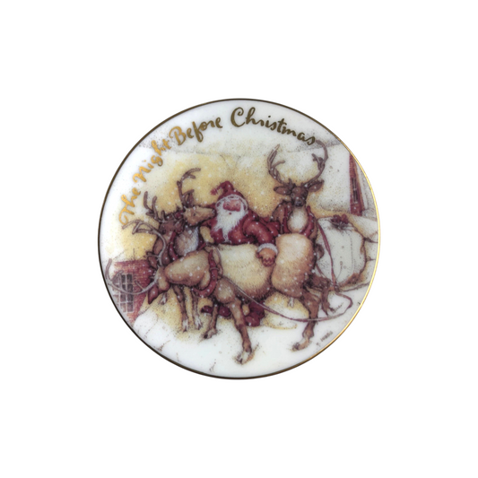 1991 Porcelain Plate With Stand (The Night Before Christmas)