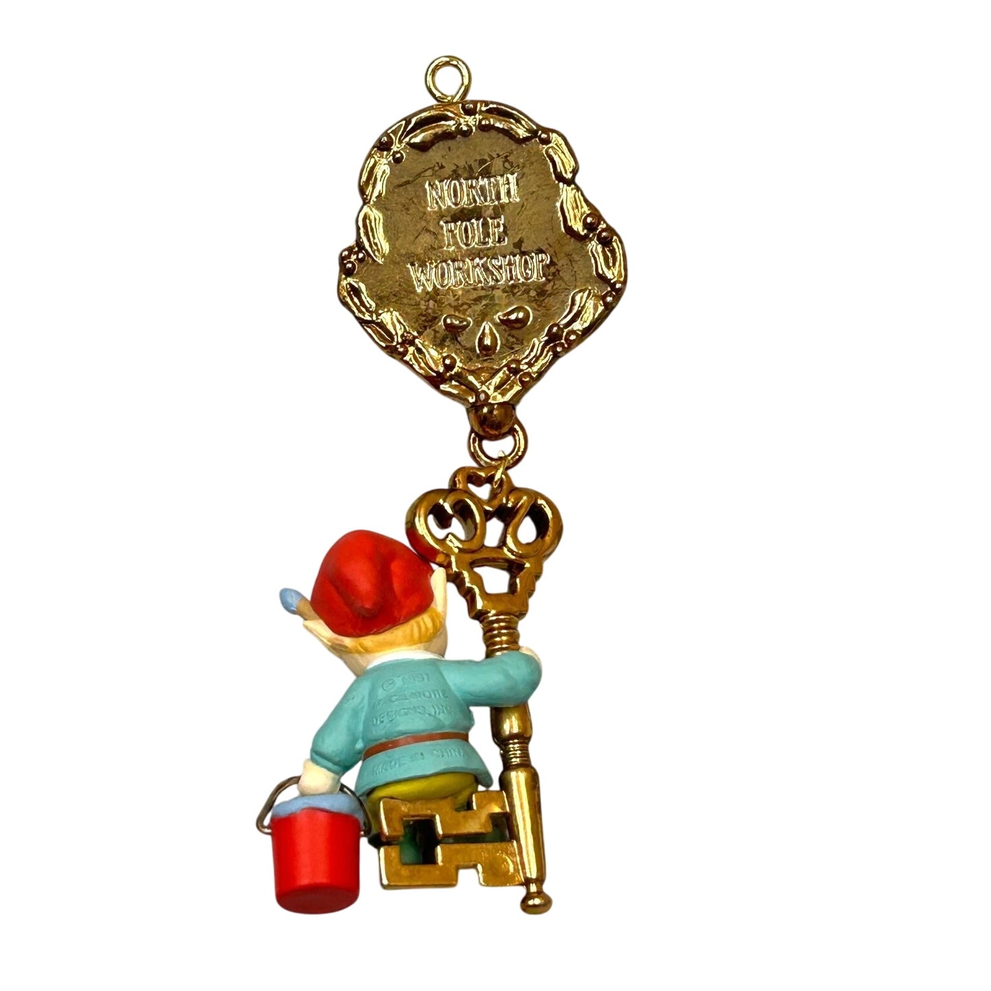 1991 Santa's Key Man Enesco Ornament (Elf) 830461