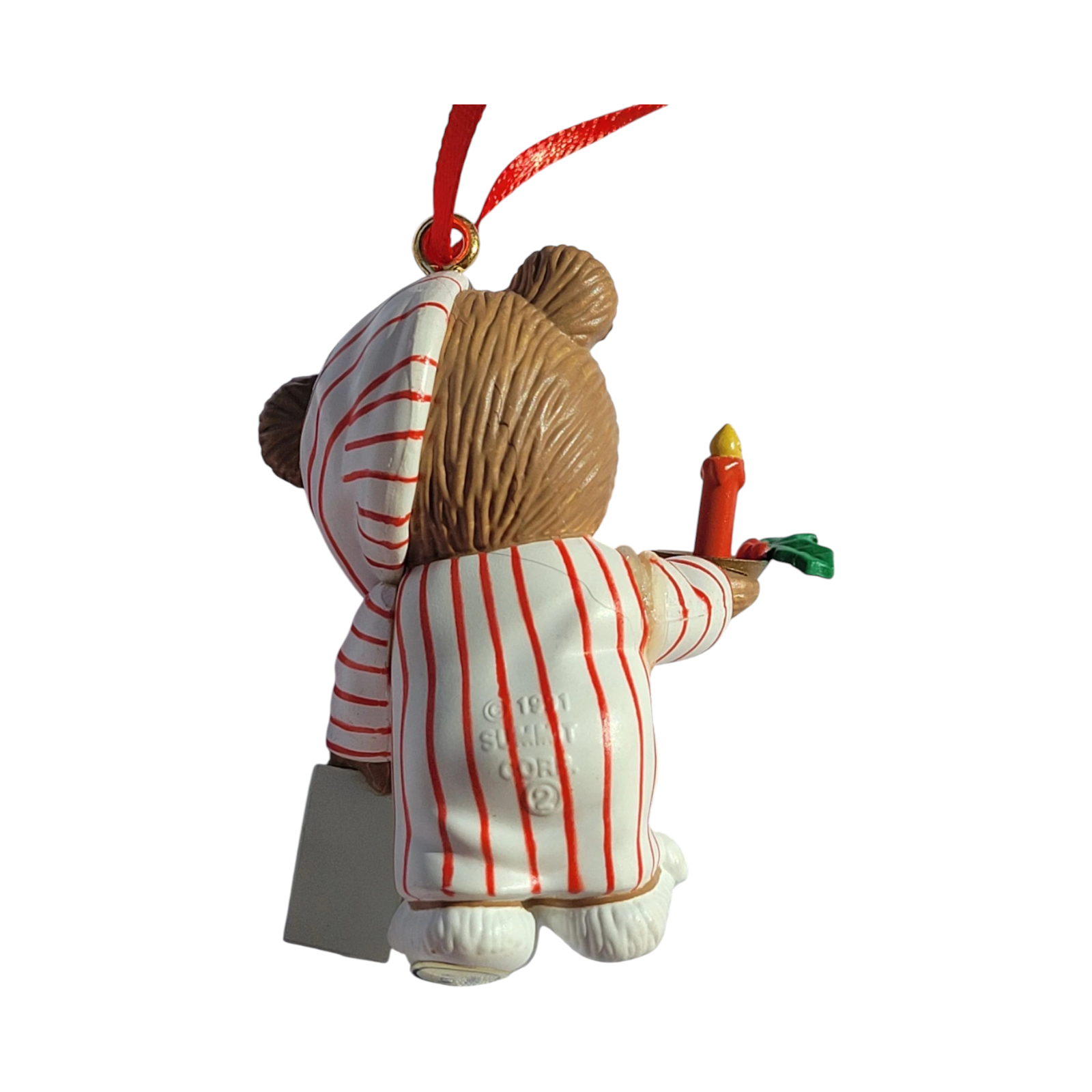 1991 Santa's Roommate - 2nd in a collectible series Carlton Cards Ornaments (Teddy Bear) 114828-1