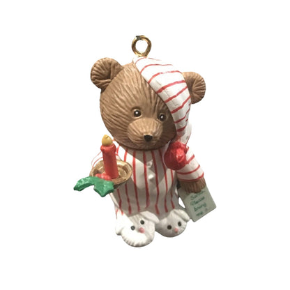 1991 Santa's Roommate - 2nd in a collectible series Carlton Cards Ornaments (Teddy Bear) 114828-1