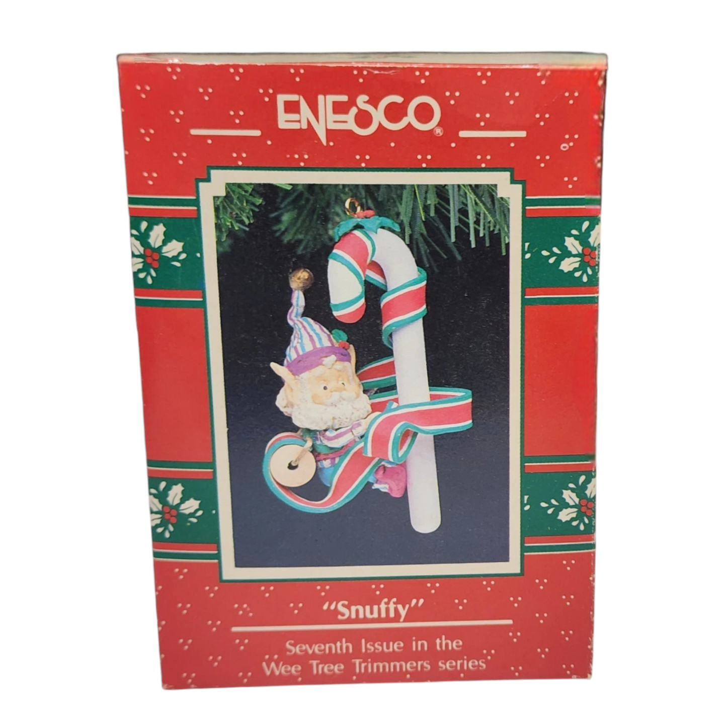 1991 Snuffy Enesco Ornament (Candy Cane) 566578