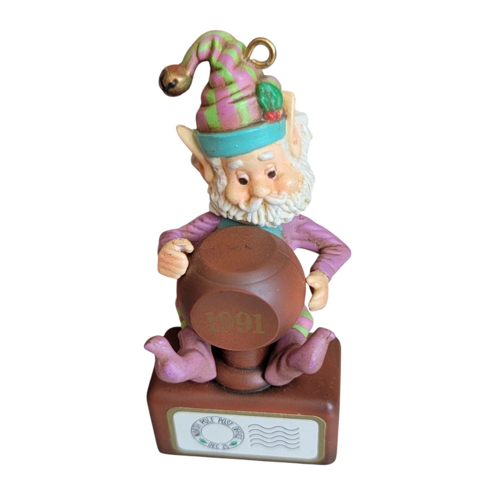 1991 Stamper - Second Issue in the Wee Tree Trimmers Dated Series Enesco Ornament (Elf) 830267