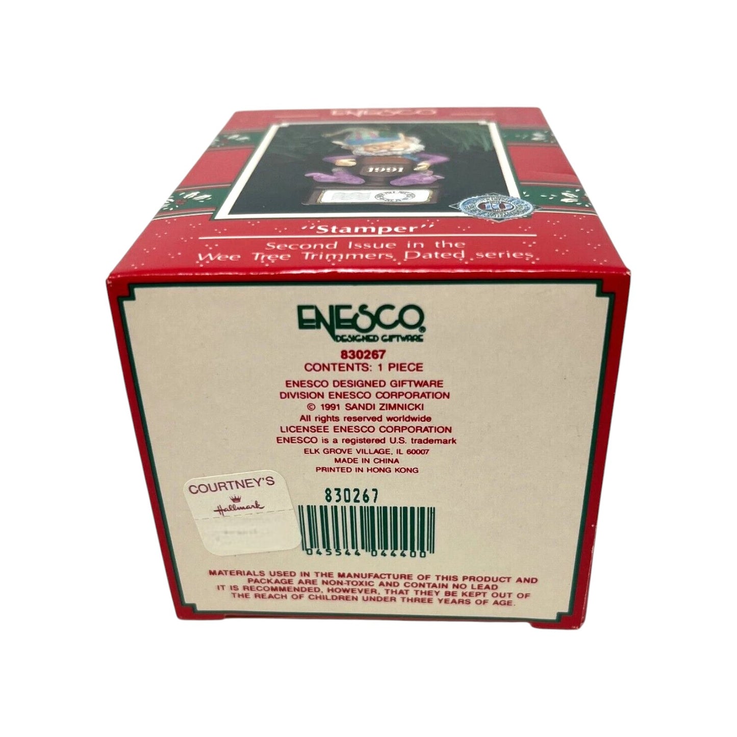 1991 Stamper - Second Issue in the Wee Tree Trimmers Dated Series Enesco Ornament (Elf) 830267