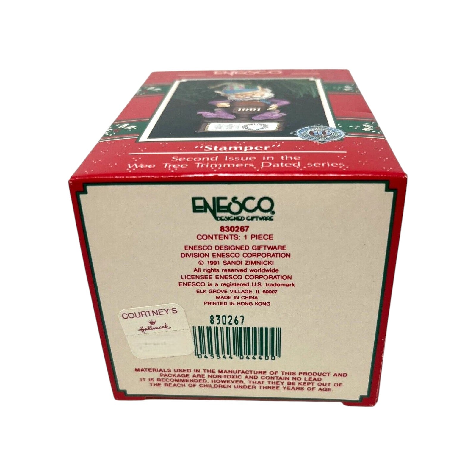 1991 Stamper - Second Issue in the Wee Tree Trimmers Dated Series Enesco Ornament (Elf) 830267