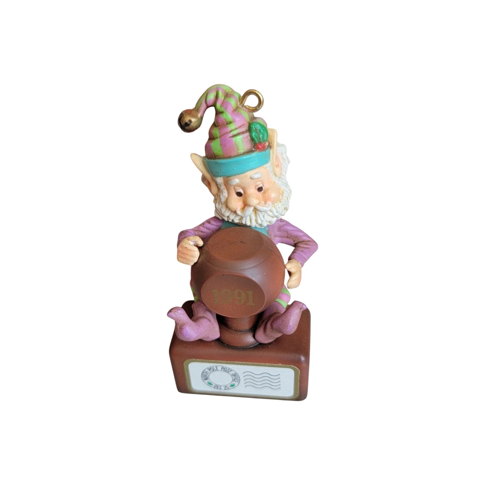 1991 Stamper - Second Issue in the Wee Tree Trimmers Dated Series Enesco Ornament (Elf) 830267