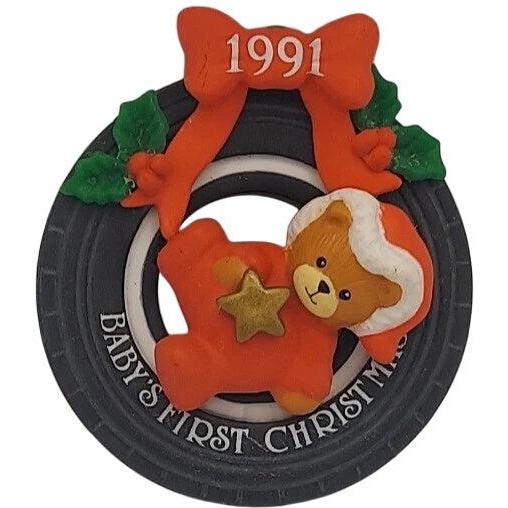 1991 Tire-d Little Bear - Third Issue in the "Lucy & Me Baby's First Christmas" Dated Series (Teddy Bear)