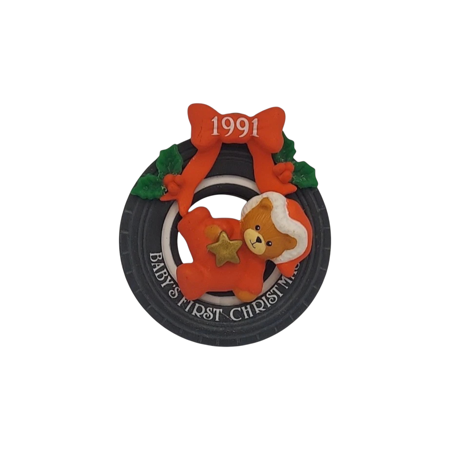 1991 Tire-d Little Bear - Third Issue in the "Lucy & Me Baby's First Christmas" Dated Series (Teddy Bear)