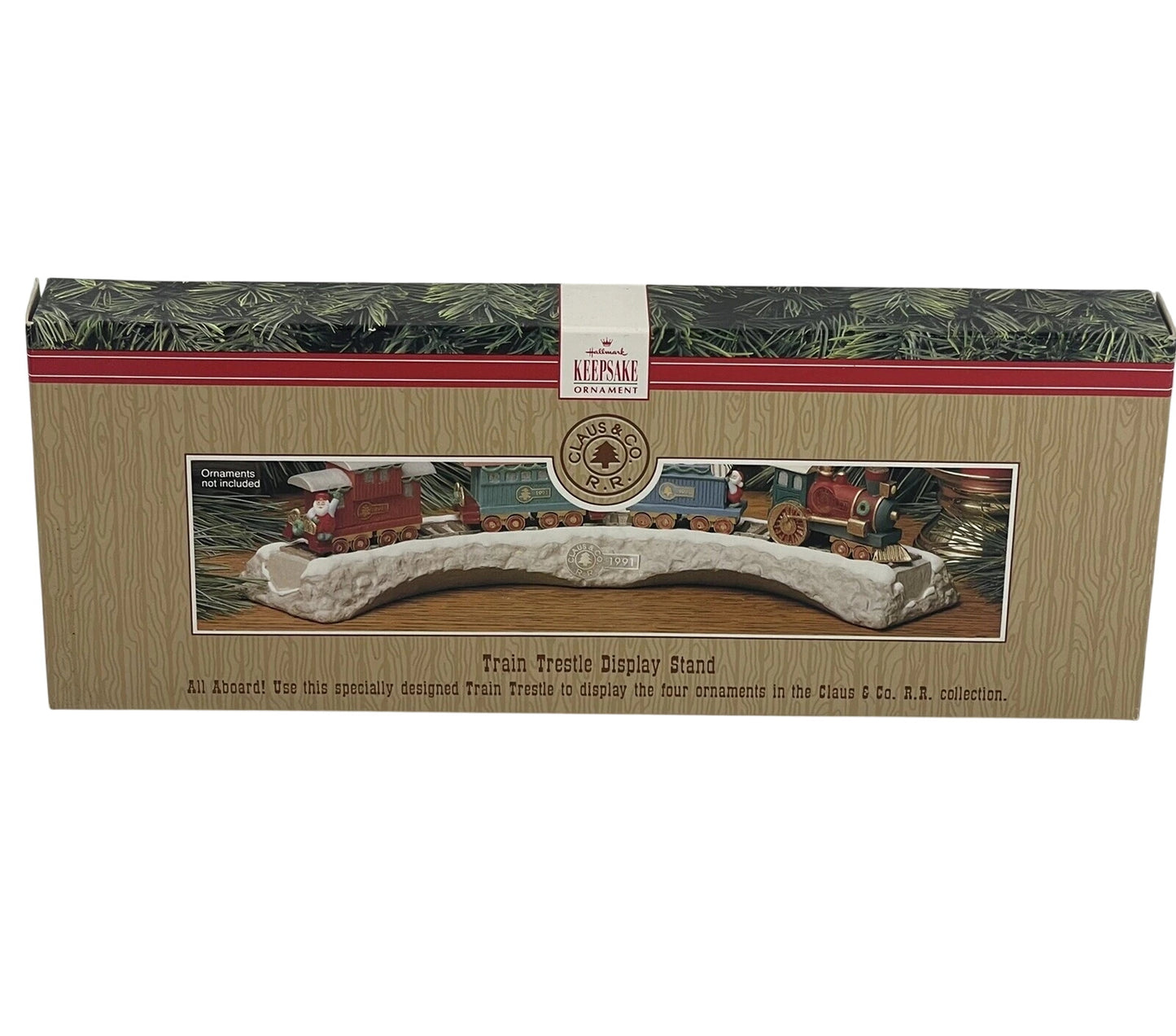 1991 Train Trestle Display Stand Hallmark Ornament (Claus & Co. R.R.) XPR9734