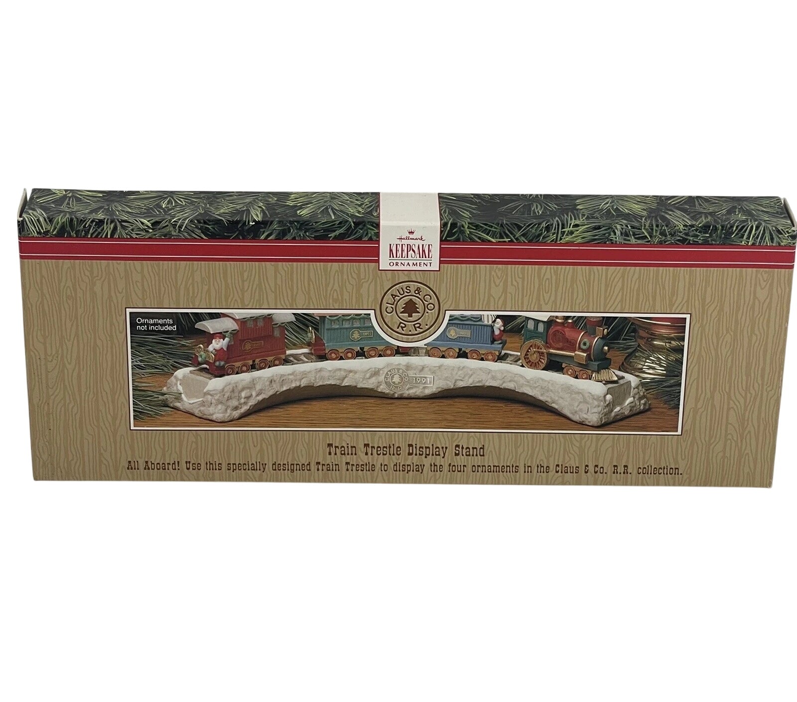 1991 Train Trestle Display Stand Hallmark Ornament (Claus & Co. R.R.) XPR9734