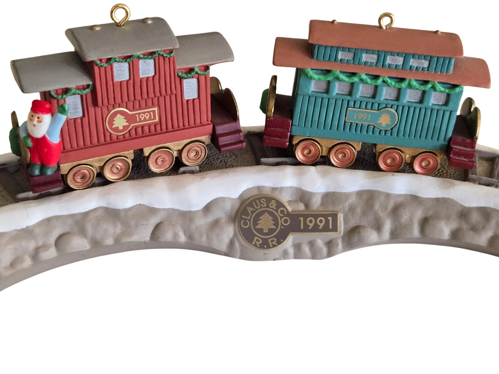 1991 Train Trestle Display Stand Hallmark Ornament (Claus & Co. R.R.) XPR9734