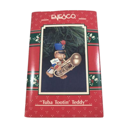1991 Tuba Tootin' Teddy Enesco Ornament (Teddy Bear Music) 568449