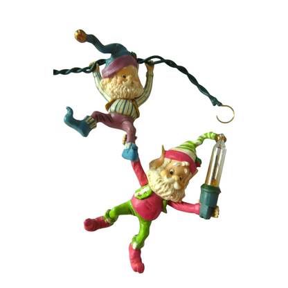 1991 Twinkle and Sprinkle - Wee Tree Trimmers Enesco Ornament (Elf) 570206