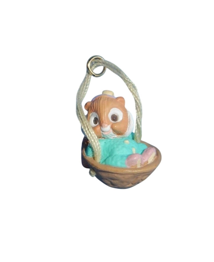 1991 Woodland Babies Hallmark Ornament (Squirrel in Nutshell) QXM5667