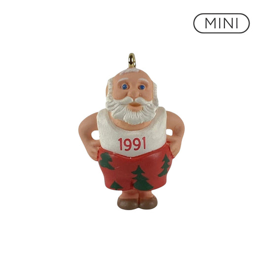 1991 Bright Boxers Hallmark Ornament (Santa Claus) QXM5877 Image1