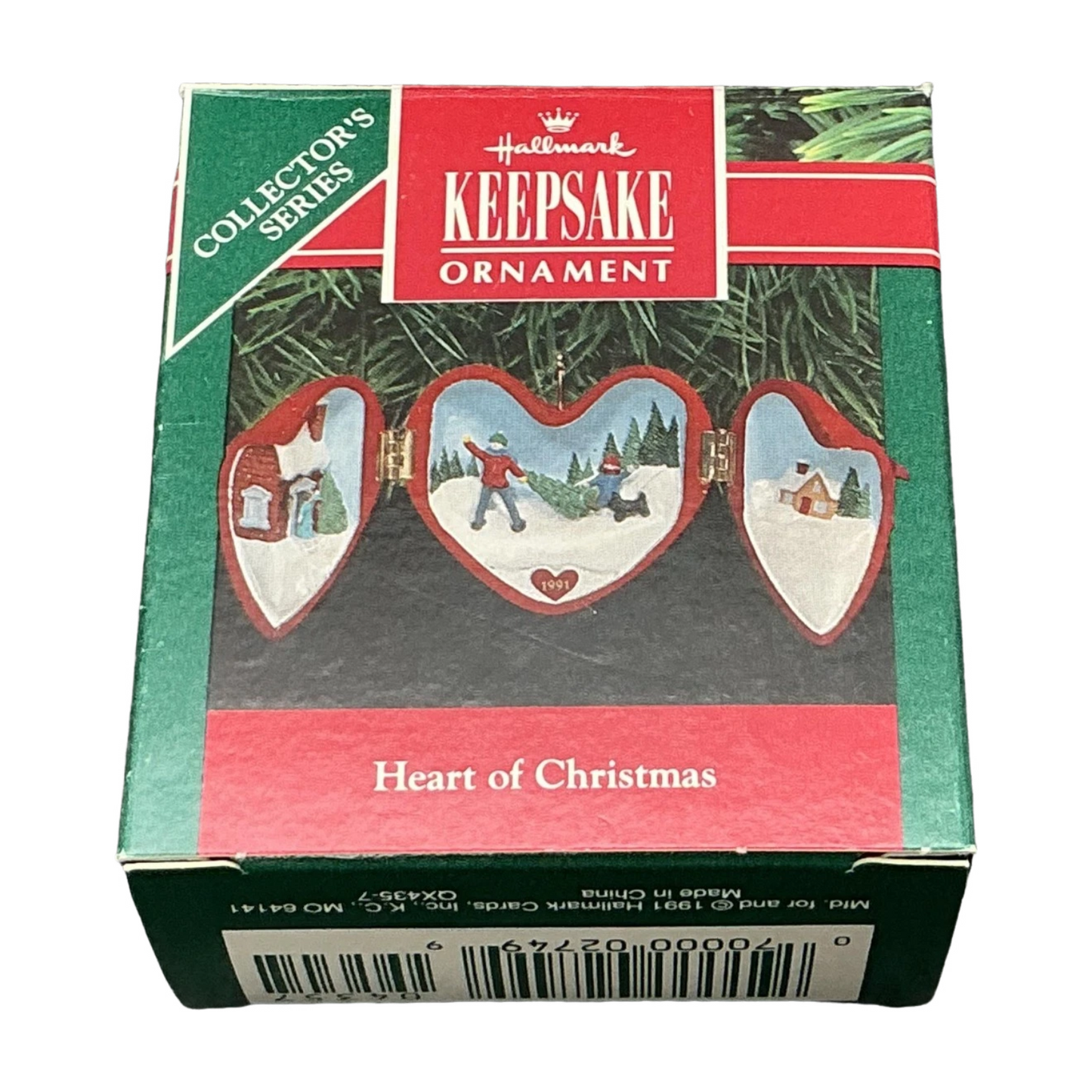 1991 Bringing Home the Tree Hallmark Ornament (Heart of Christmas) QX4357 Image2