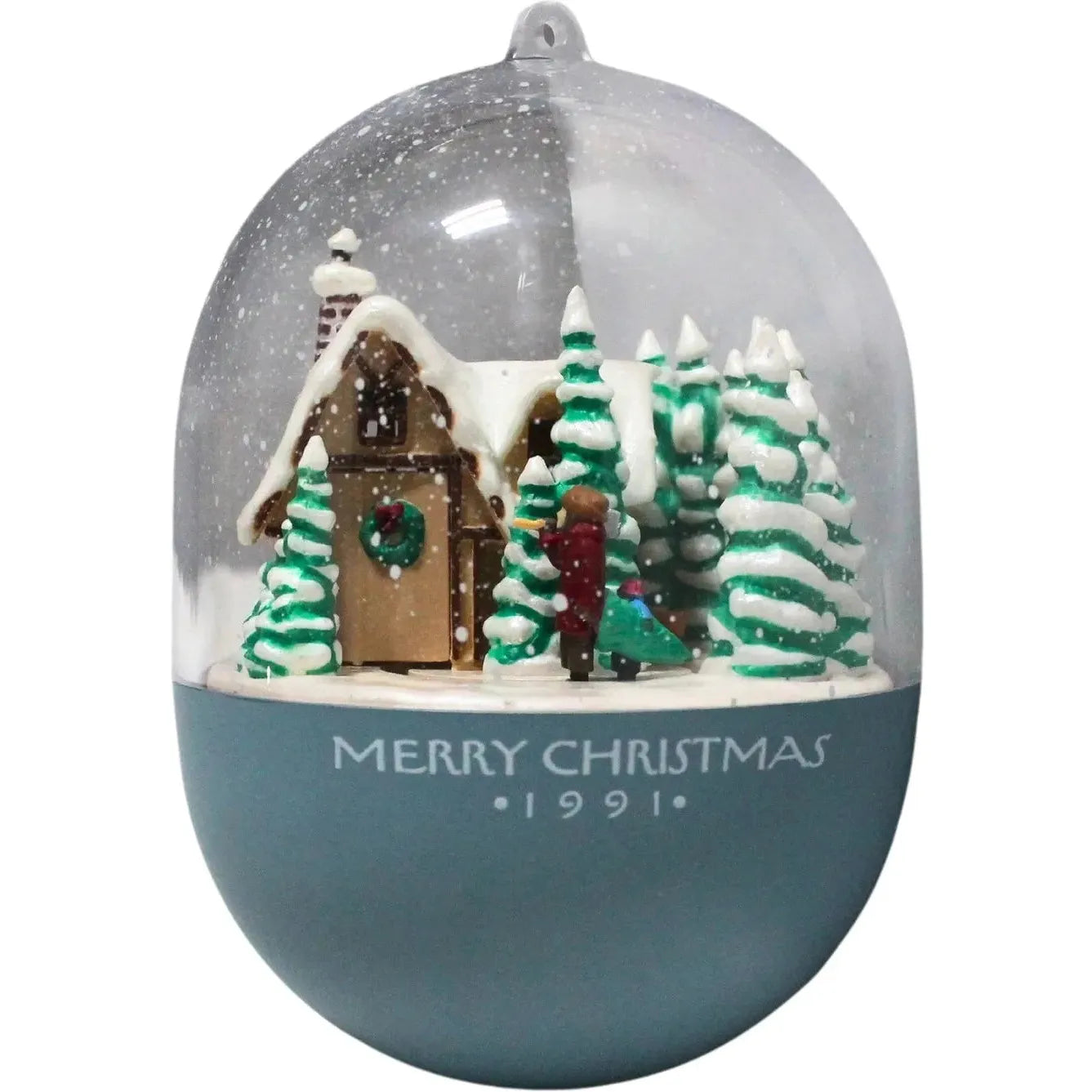 1991 Bringing Home the Tree Hallmark Ornament (Light & Motion) QLX7249