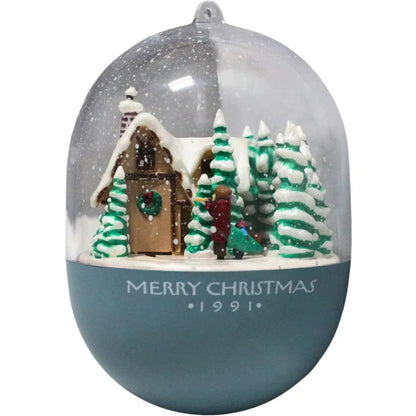 1991 Bringing Home the Tree Hallmark Ornament (Light & Motion) QLX7249