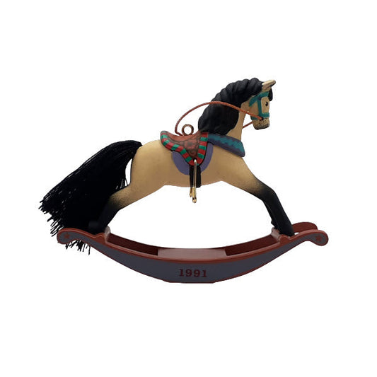 1991 Buckskin Hallmark Ornament (Rocking Horse) QX4147