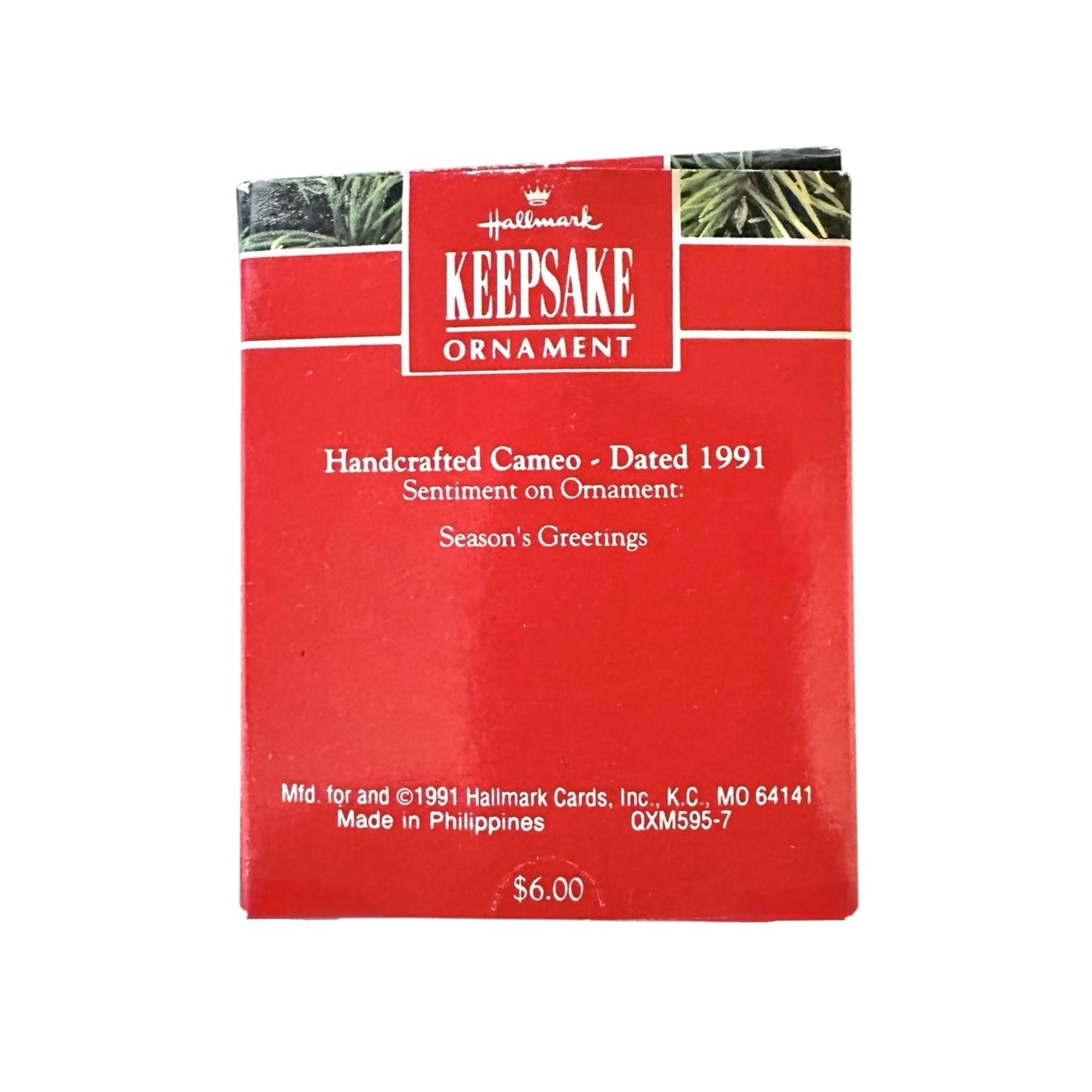1991 Cardinal Cameo (Bird) Hallmark Ornament QXM595-7 Image5